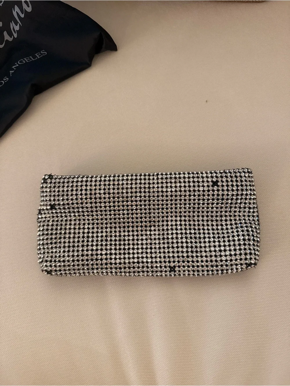 Crystal Rhinestone Silver Evening Clutch - Women